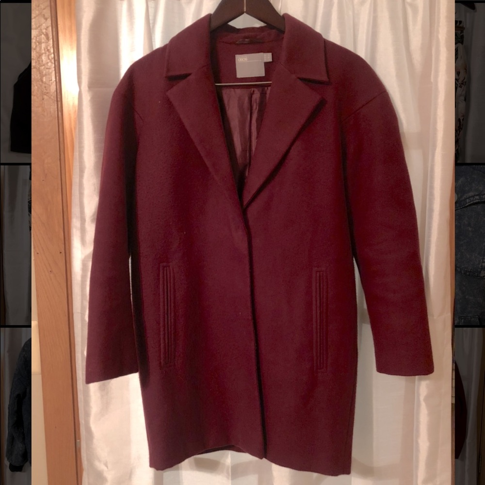Maroon ASOS coat